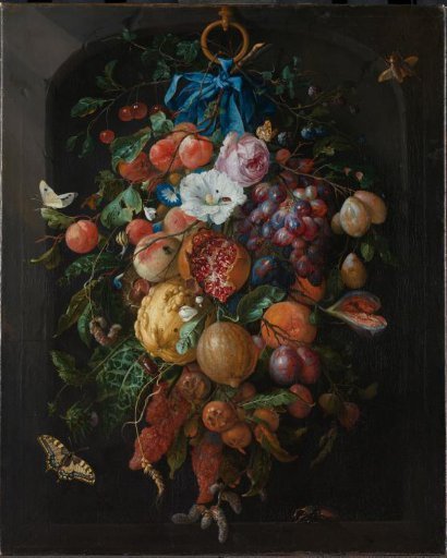 Festoon of fruits and flowers