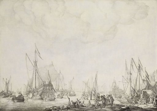The Royal and State Yachts, possibly the Arrival of Charles II of England at Moerdijk, 1660