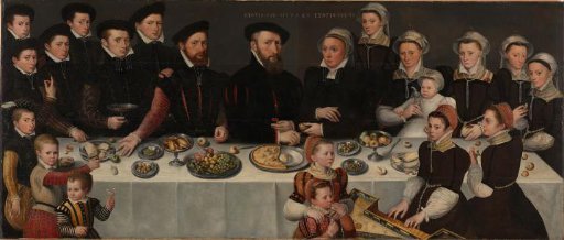 Pierre de Moucheron (1508-67), his Wife Isabeau de Gerbier, their eighteen Children, their Son-in-Law Allard de la Dale and their first Grandchild