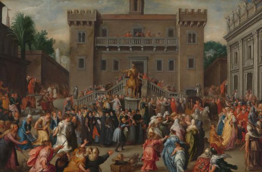 The Riot of the Roman Women on the Capitoline Hill in Rome