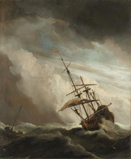 A Ship on the High Seas Caught by a Squall, Known as ‘The Gust’