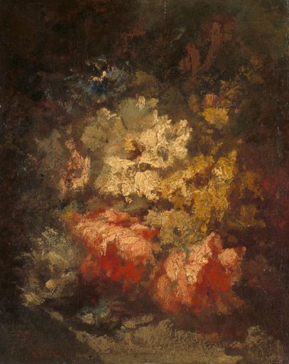 Still Life with White and Red Roses