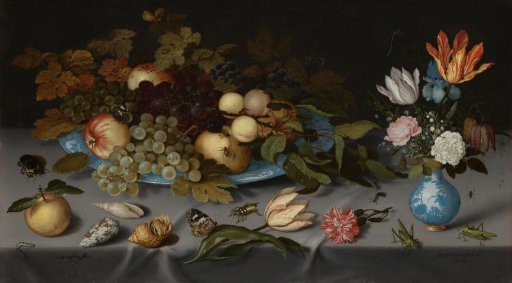 Still Life of Fruit and Flowers