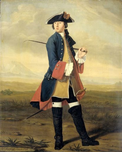 Portrait of Ludolf Backhuysen II, Painter, in the Uniform of the Dragoons