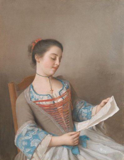 Marianne Lavergne, niece of the artist, known as 'La Liseuse'