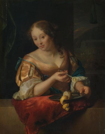 Young Woman with Lemon