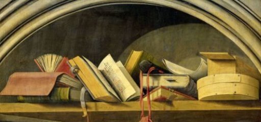 Still Life with Books in a Niche