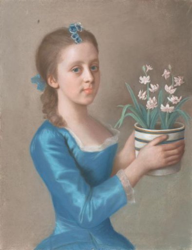 Young Girl with a Flowerpot of Hyacinths
