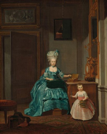 Portrait of Suzanna Cornelia Mogge and her Daughter Johanna Ferdinanda van Collen