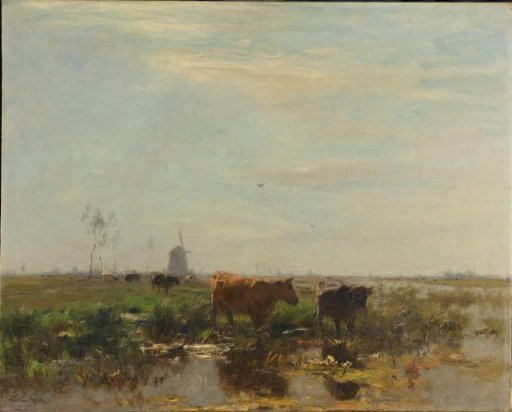 Meadow with Cows by the Water