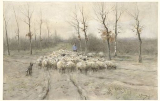 Flock of Sheep on the Heath near Laren