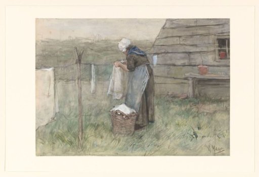 Woman at a Washing Line