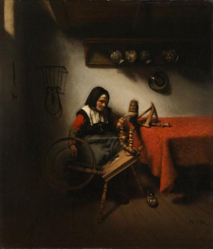 Old Woman Spinning