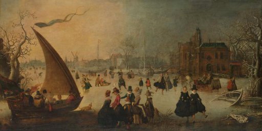 Landscape with Frozen Canal, Skaters and an Ice-Boat