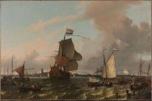 The Warship Brielle on the Maas off Rotterdam