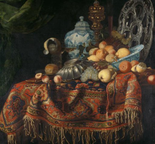 Still Life with Fruit, Plates and Dishes on a Turkey Carpet