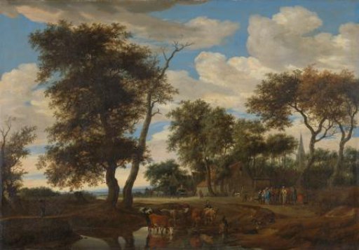 Village View with Romani and Other Figures