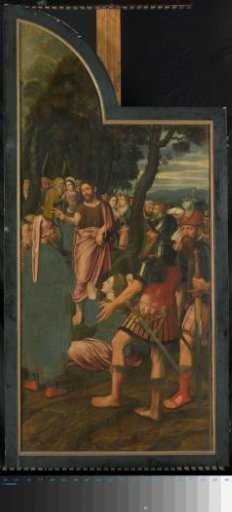 The Preaching of John the Baptist, Left Panel of a Triptych