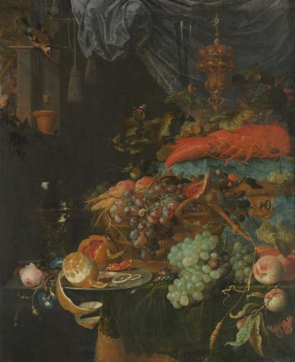 Still Life with Fruit and a Goldfinch