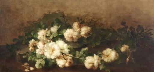 Still life with guitar and roses