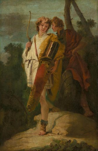 Young Man with Bow and large Quiver and his Companion with a Shield, formerly entitled Telemachus and Mentor