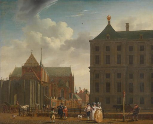 The New Church and the Town Hall on the Dam in Amsterdam