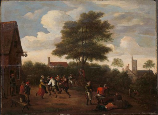 Peasants Dancing Outside the Crescent Tavern