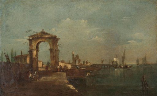 Landscape with a Quay and Ships on a Lake