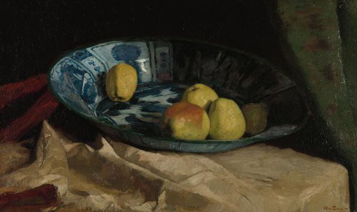 Still Life with Apples in a Delft Blue Bowl