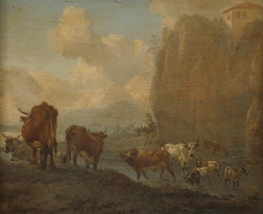 Livestock by a River