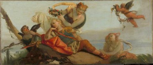 The Sleeping Rinaldo Crowned with Flowers by Armida (formerly entitled Sleeping Mars)