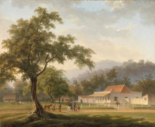 View of the house of the resident, Mr. J. Ph. van Zuylen van Nyevelt, in Banyuwangi (East Java)