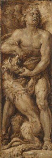 Triumph over Evil: Samson Tearing the Lion | Pluto and Cerberus