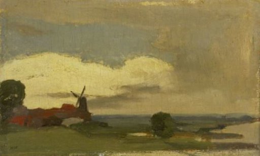 Landscape with the mill of Wijk bij Duurstede