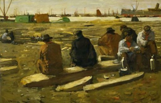 Lunchtime at the Building Site on the Van Diemenstraat in Amsterdam