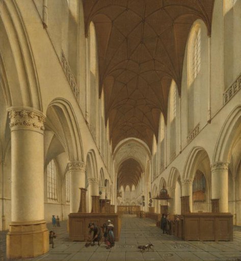 The interior of Saint Bavo's Church in Haarlem