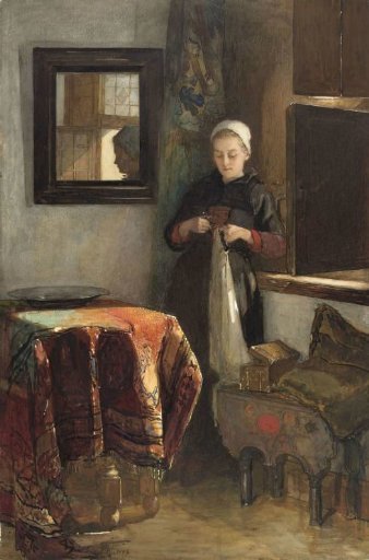 'The Sunny Corner': Young Woman in a Room at Hindeloopen