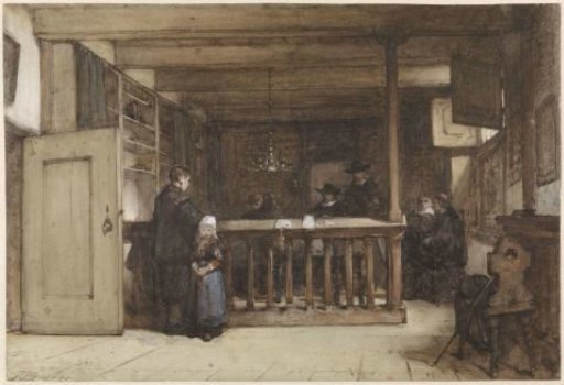 Payday: The Council Chamber in the Court House at Nieuw-Loosdrecht, furnished with Seventeenth-Century Figures