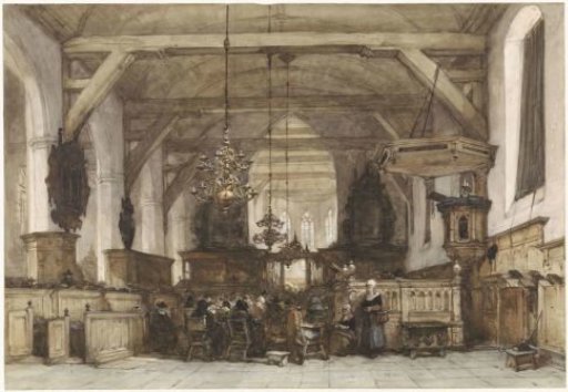 Interior of the Old Church at Maasland