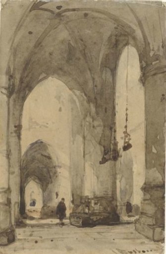 Interior of St. Bavo's Church in Haarlem