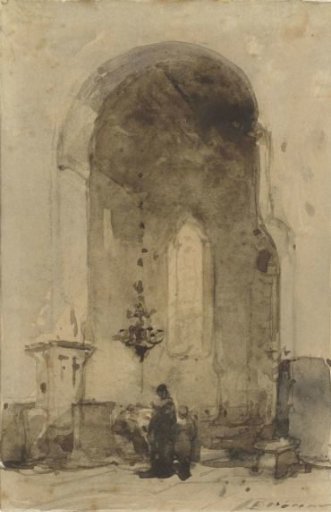 Interior of the Geertekerk in Utrecht