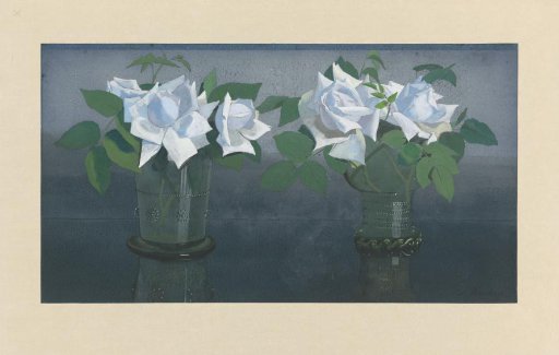 French roses in two glasses