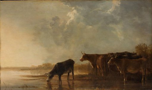 River Landscape with Cows