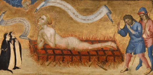 The Martyrdom of Saint Lawrence, with Two Benedictine Nuns