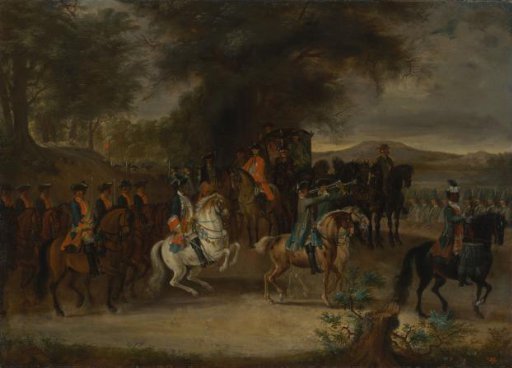 Inspection of a regiment of cavalry