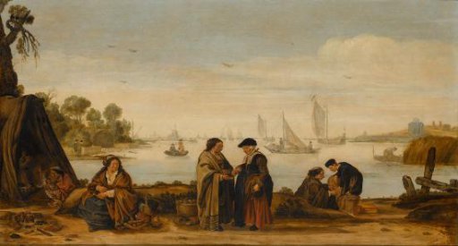 Riverlandscape with Women Fortune-Telling