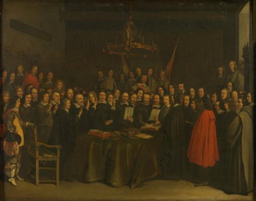 Ratification of the Peace of Münster between Spain and the Dutch Republic in the Town Hall of Münster, 15 May 1648