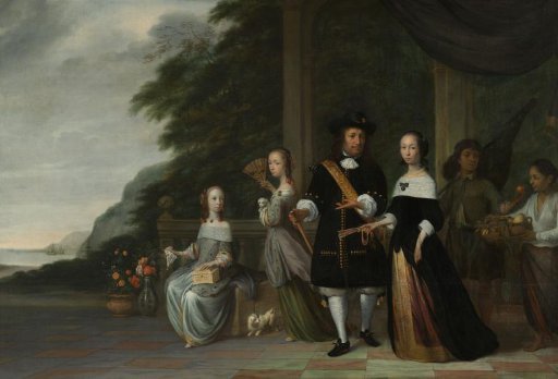 Pieter Cnoll, Cornelia van Nijenrode, Their Daughters and Two Enslaved Servants