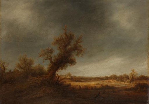 Landscape with an old oak