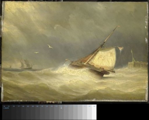 Rough Sea with Sailing Vessels